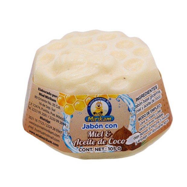 Jabón Mirikam Aceite de Coco y Miel de Abeja 105 g - Imagen 4