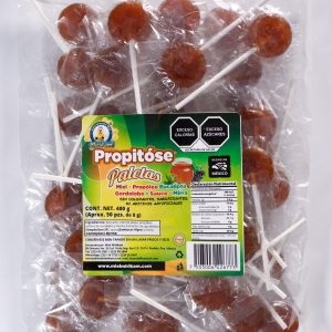 Paleta Propitóse con Miel, Propóleo, Eucalipto y Menta 50 pzs