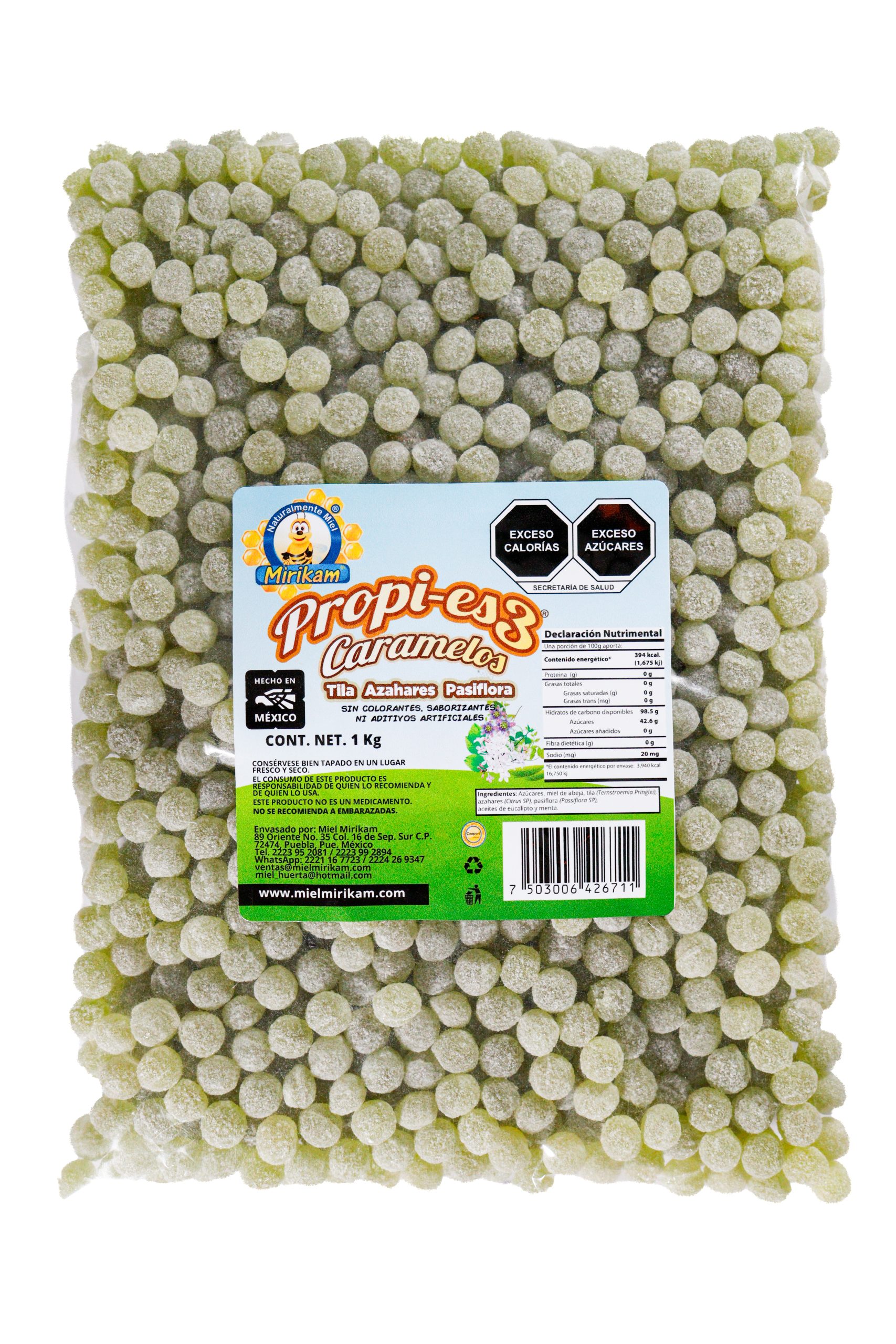 Caramelo Propies-3 con Miel y Extracto de Hierbas Relajantes 1 kg