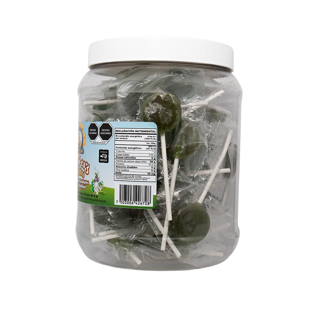 Paleta Propies-3 con Miel y Extr. de Hierbas Relajantes, vitrolero 50 pzas - Imagen 3